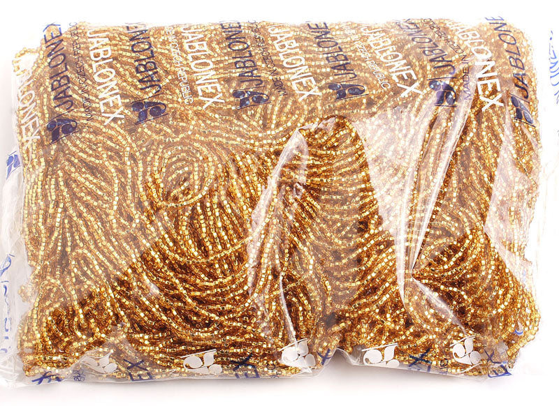 Czech Seed Beads 10/0 Silver Lined - Yellow/Brown Shades