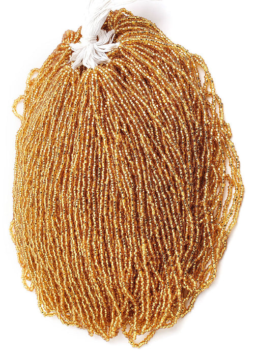 Czech Seed Beads 10/0 Silver Lined - Yellow/Brown Shades