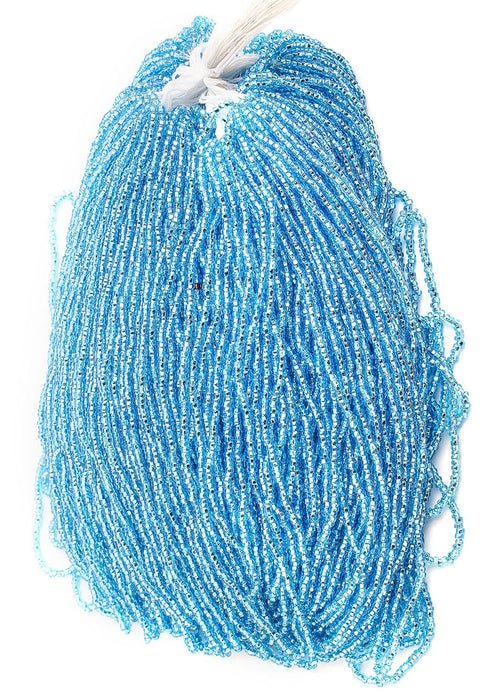 Czech Seed Beads 10/0 Silver Lined - Blue Shades