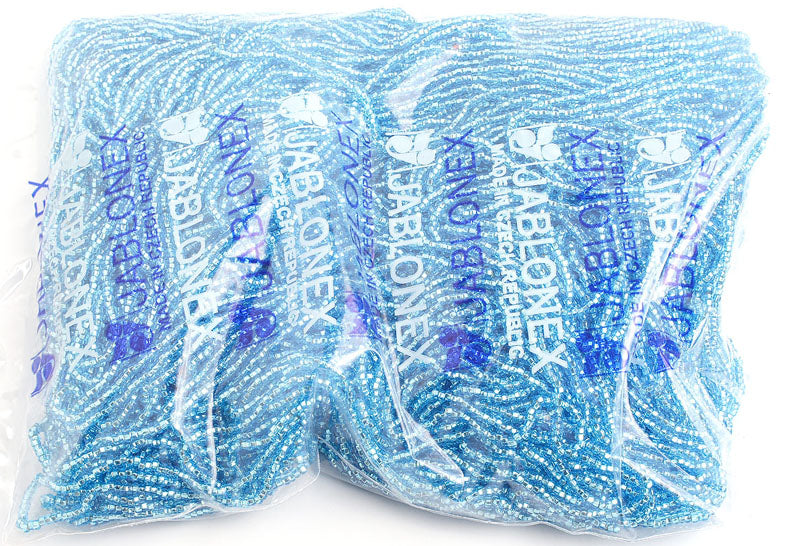 Czech Seed Beads 10/0 Silver Lined - Blue Shades
