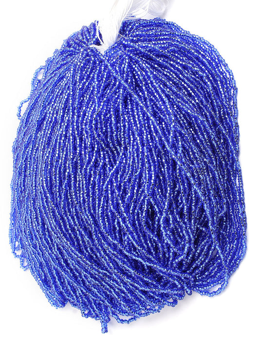 Czech Seed Beads 10/0 Silver Lined - Blue Shades