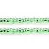 Czech Seed Beads 10/0 Silver Lined - Green Shades