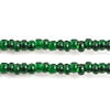 Czech Seed Beads 10/0 Silver Lined - Green Shades
