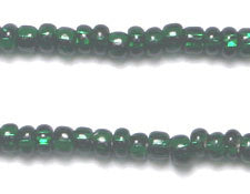Czech Seed Beads 10/0 Silver Lined - Green Shades