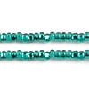 Czech Seed Beads 10/0 Silver Lined - Green Shades