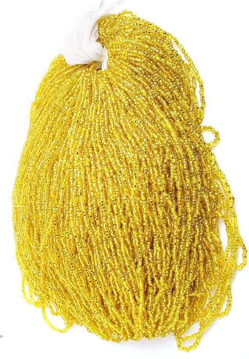 Czech Seed Beads 10/0 Silver Lined - Yellow/Brown Shades