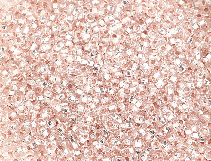 Czech Seed Beads 10/0 Silver Lined - Pink Shades