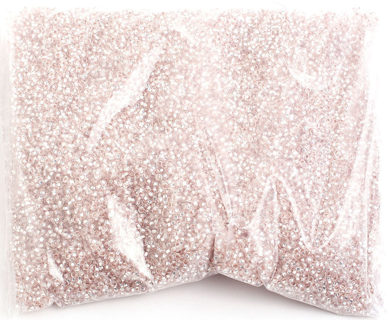 Czech Seed Beads 10/0 Silver Lined - Pink Shades