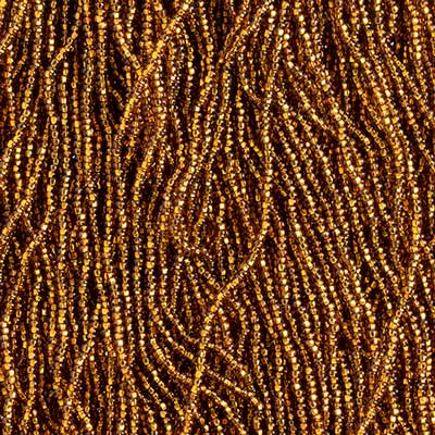 Czech Seed Beads 10/0 Silver Lined - Yellow/Brown Shades