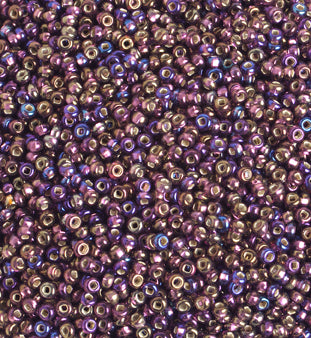 Czech Seed Beads 10/0 Silver Lined - Purple Shades