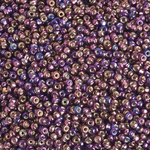 Czech Seed Beads 10/0 Silver Lined - Purple Shades