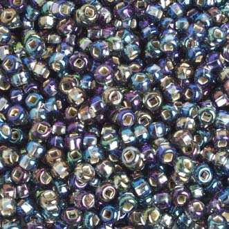 Czech Seed Beads 10/0 Silver Lined - Crystal/Multi Shades