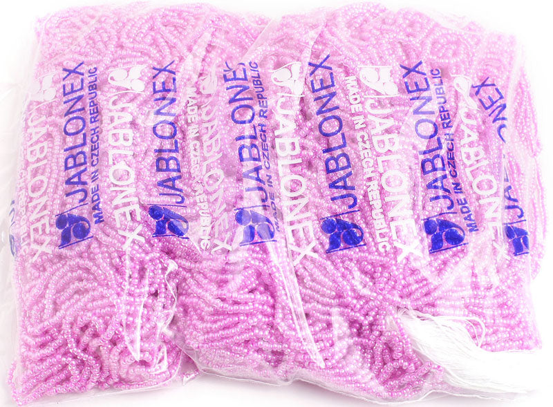 Czech Seed Beads 10/0 Color Lined Purple Shades