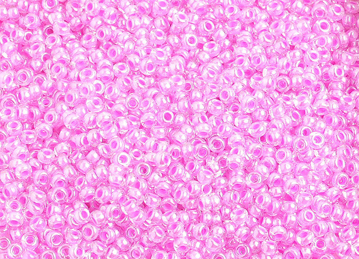 Czech Seed Beads 10/0 Color Lined Purple Shades