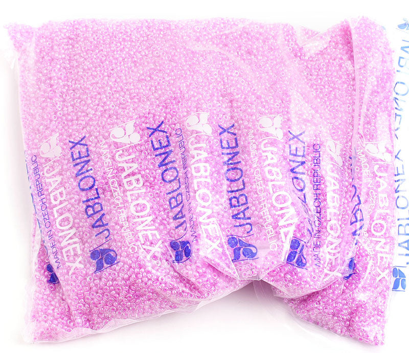 Czech Seed Beads 10/0 Color Lined Purple Shades