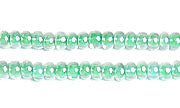Czech Seed Beads 10/0 Color Lined Green Shades