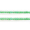 Czech Seed Beads 10/0 Color Lined Green Shades