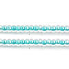 Czech Seed Beads 10/0 Color Lined Blue Shades