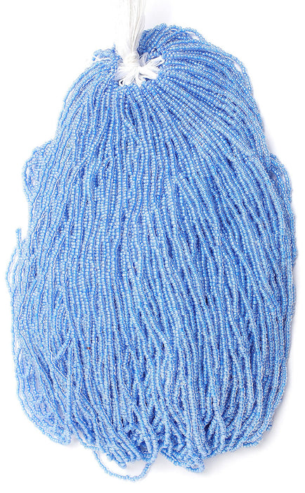 Czech Seed Beads 10/0 Color Lined Blue Shades