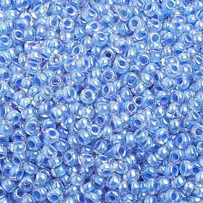 Czech Seed Beads 10/0 Color Lined Blue Shades