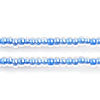 Czech Seed Beads 10/0 Color Lined Blue Shades