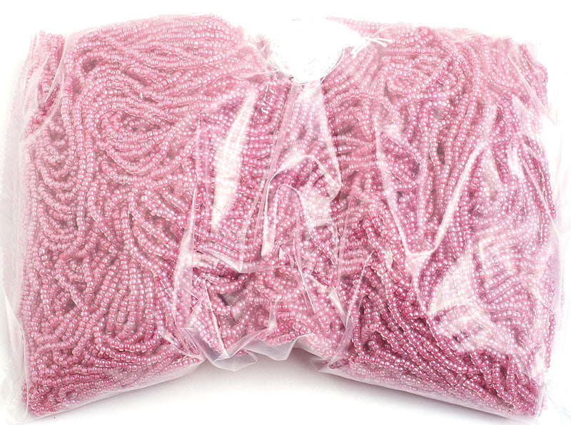 Czech Seed Beads 10/0 Color Lined Red/Pink Shades