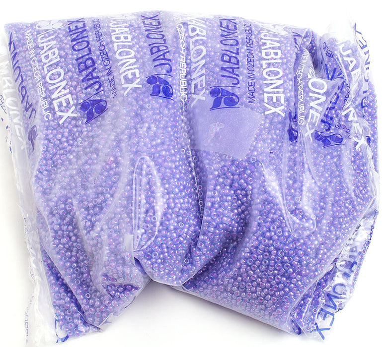 Czech Seed Beads 10/0 Color Lined Purple Shades