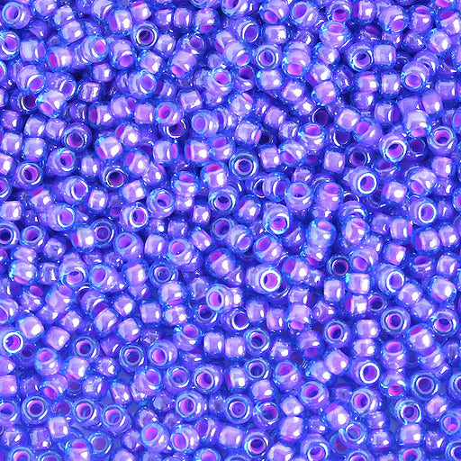 Czech Seed Beads 10/0 Color Lined Purple Shades