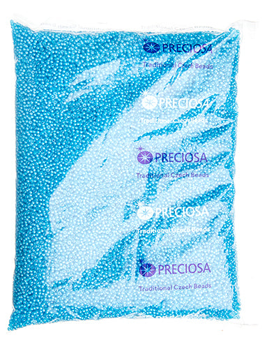 Czech Seed Beads 10/0 Color Lined Blue Shades