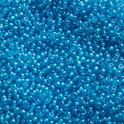 Czech Seed Beads 10/0 Color Lined Blue Shades