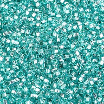 Czech Seed Beads 10/0 Silver Lined - Green Shades
