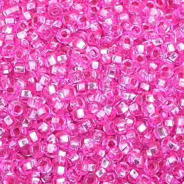 Czech Seed Beads 10/0 Silver Lined - Pink Shades