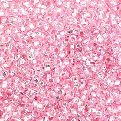 Czech Seed Beads 10/0 Silver Lined - Pink Shades