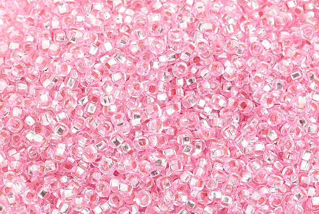 Czech Seed Beads 10/0 Silver Lined - Pink Shades