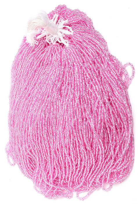 Czech Seed Beads 10/0 Silver Lined - Pink Shades