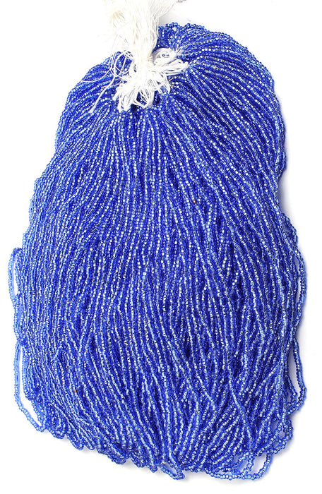 Czech Seed Beads 10/0 Silver Lined - Blue Shades