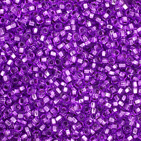 Czech Seed Beads 10/0 Silver Lined - Purple Shades