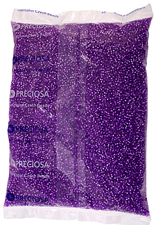 Czech Seed Beads 10/0 Silver Lined - Purple Shades
