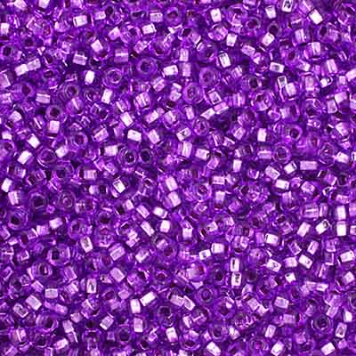 Czech Seed Beads 10/0 Silver Lined - Purple Shades