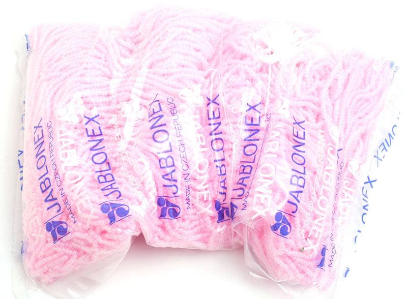 Czech Seed Beads 10/0 Opaque - Pink Shades