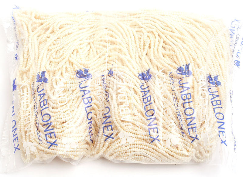 Czech Seed Beads 10/0 Opaque - White Shades