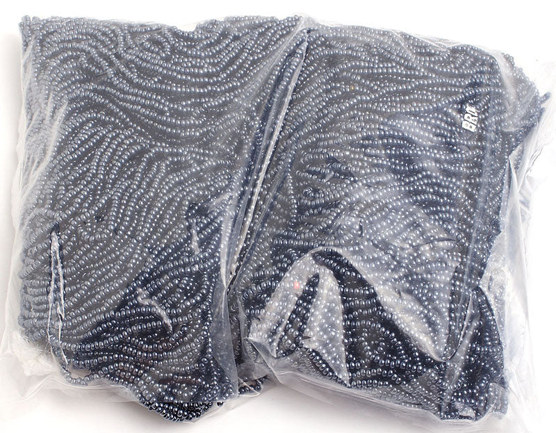 Czech Seed Beads 10/0 Metallic Silver Shades