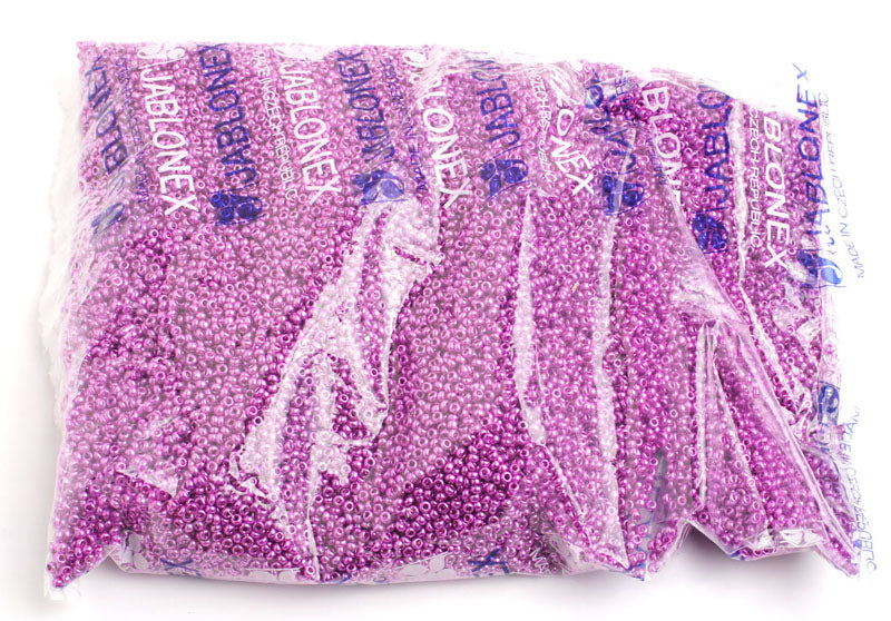 Czech Seed Beads 10/0 Metallic Pink/Purple Shades