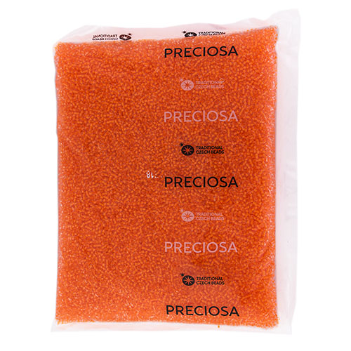 Czech Seed Beads 10/0 Color Lined Yellow/Orange Shades