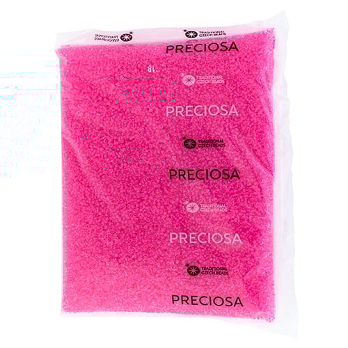 Czech Seed Beads 10/0 Color Lined Red/Pink Shades