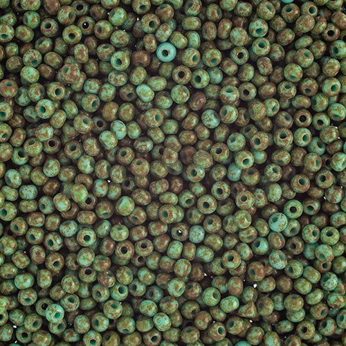 Czech Seed Beads 10/0 Opaque - Green Shades