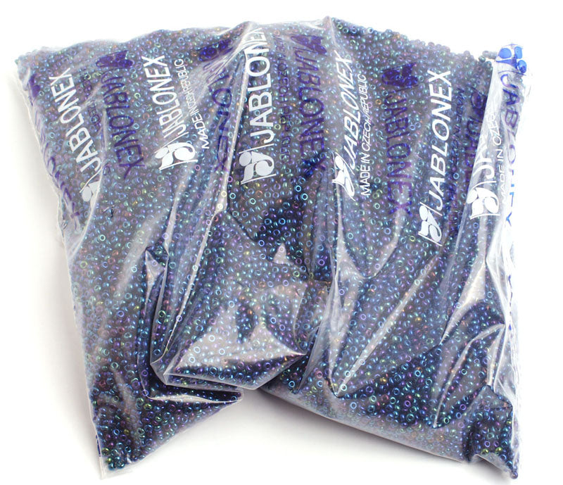 Czech Seed Beads 10/0 Opaque - Blue Shades