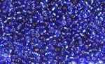 Czech Seed Beads 10/0 Silver Lined - Blue Shades