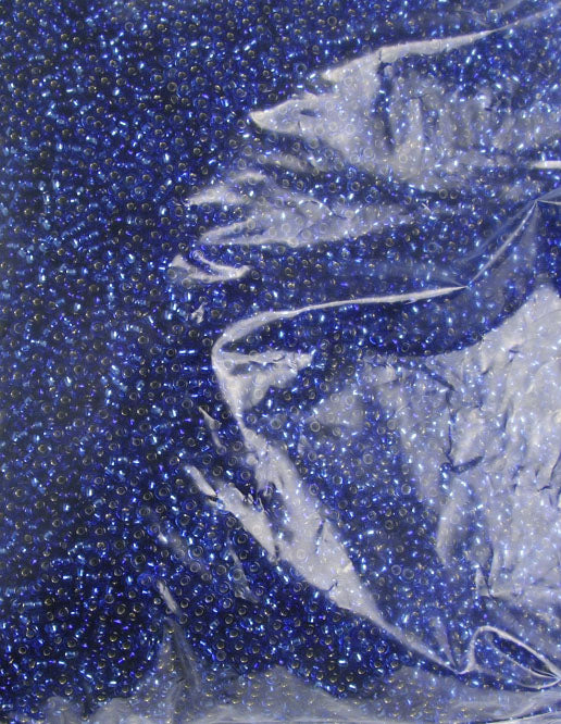 Czech Seed Beads 10/0 Silver Lined - Blue Shades