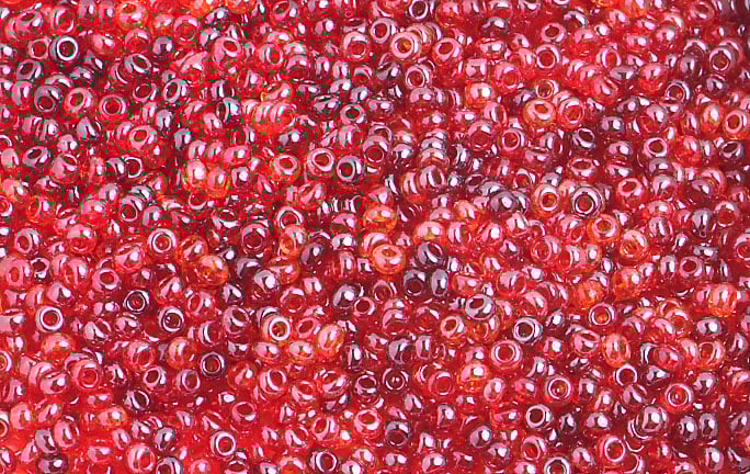 Czech Seed Beads 10/0 Transparent - Multi Shades